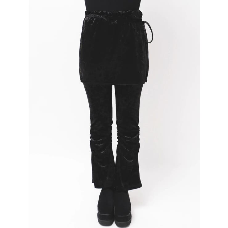 スカートレイヤードシャーリングベロアパンツ | MURUA | 詳細画像24 