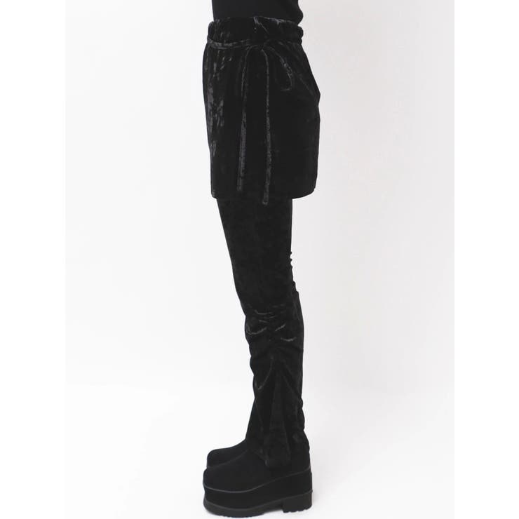 スカートレイヤードシャーリングベロアパンツ | MURUA | 詳細画像25 