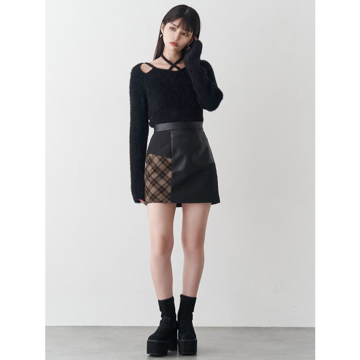 週末値下げ　yukiemon アーカイブパッチワークスカート　ダークＭサイズ 週末値下げ yukiemon アーカイブパッチワークスカート ダークMサイズ