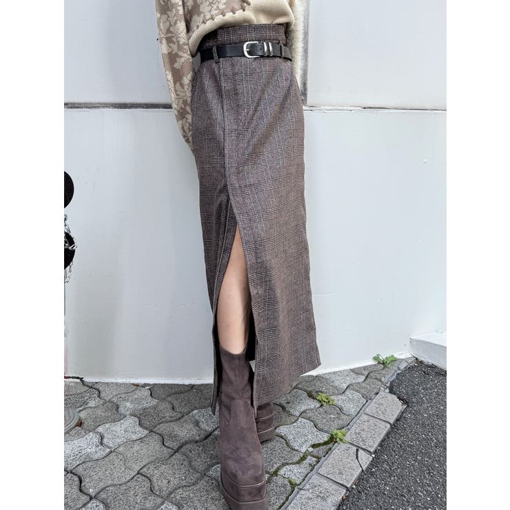 ミックス | ZIPスリットナロースカート | MURUA