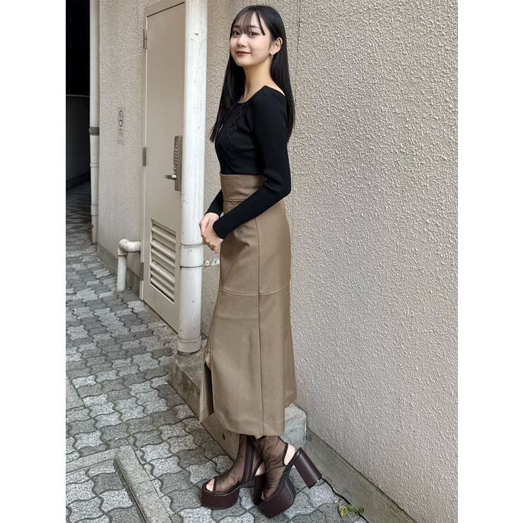 ジップスリットAラインスカート | MURUA | 詳細画像4 