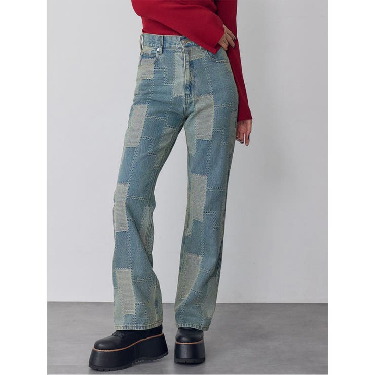 パッチワークフレアデニム | MURUA | 詳細画像2 