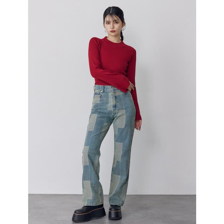 パッチワークフレアデニム | MURUA | 詳細画像3 