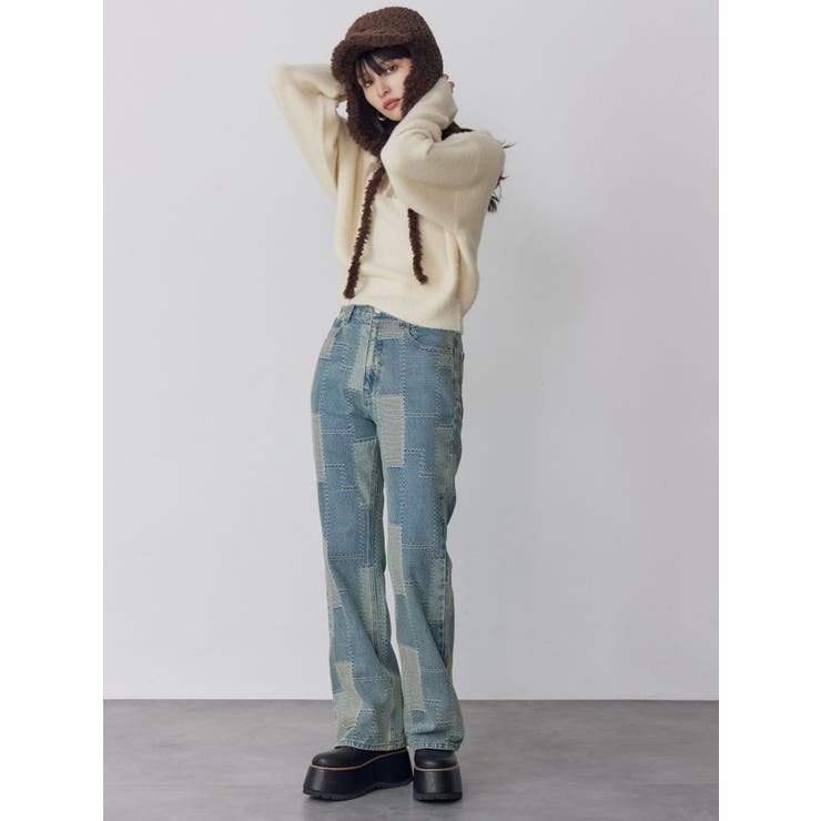 パッチワークフレアデニム | MURUA | 詳細画像7 