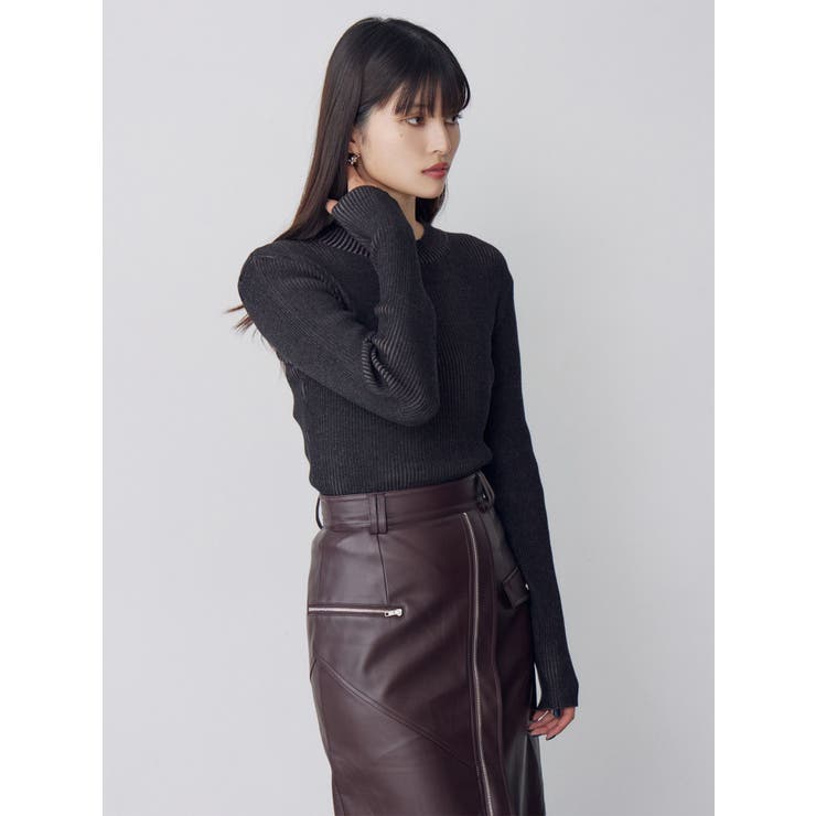 メランジバイカラーリブニット | MURUA | 詳細画像12 