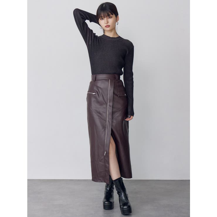 メランジバイカラーリブニット | MURUA | 詳細画像13 