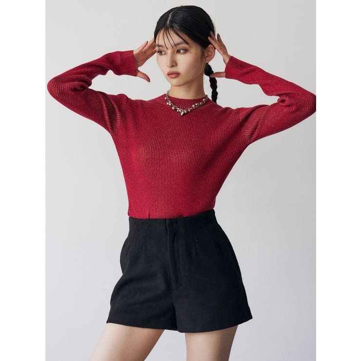 メランジバイカラーリブニット | MURUA | 詳細画像20 