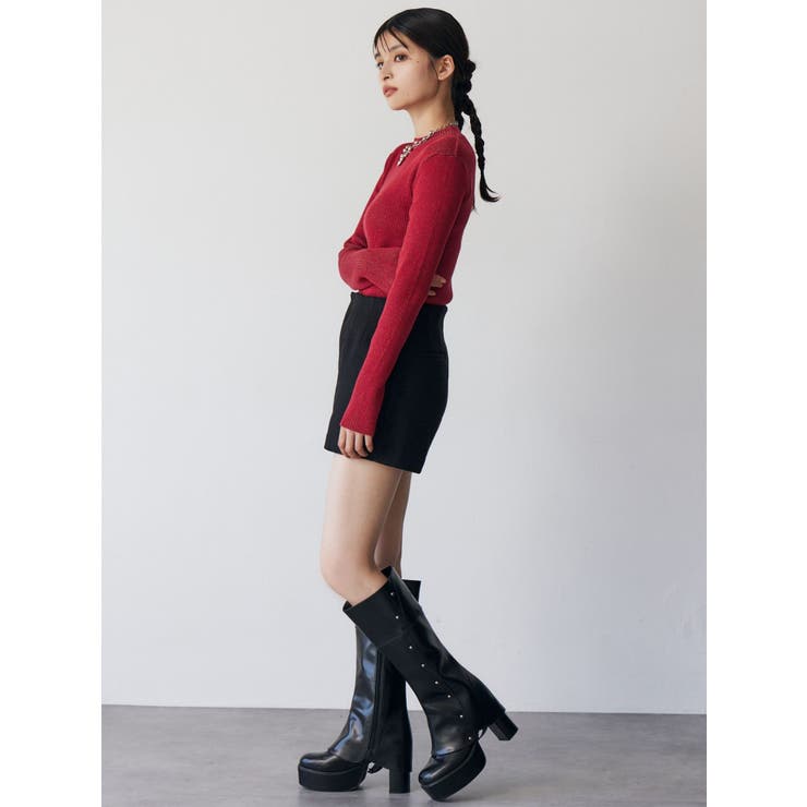 メランジバイカラーリブニット | MURUA | 詳細画像23 