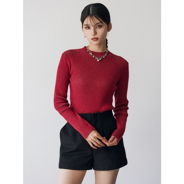 メランジバイカラーリブニット | MURUA | 詳細画像3 