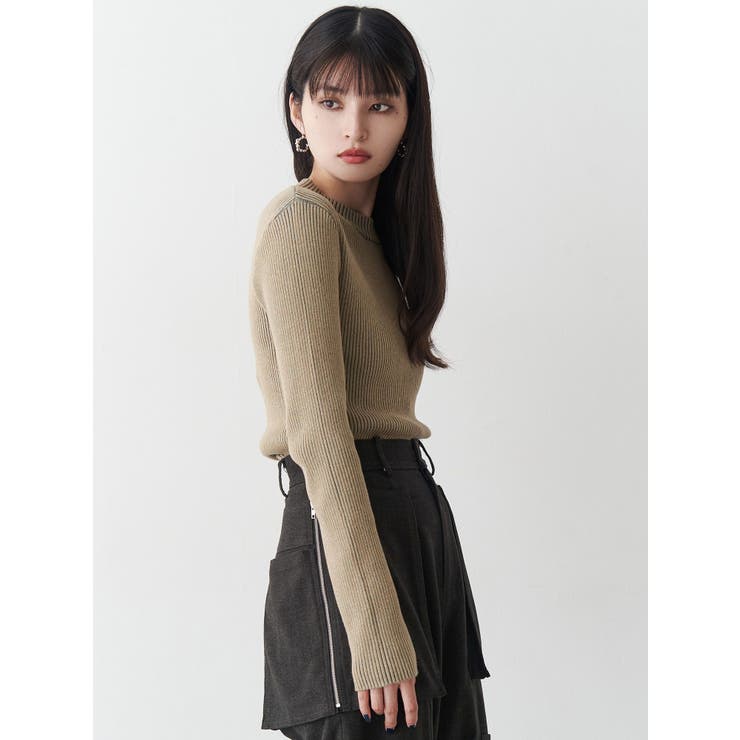 メランジバイカラーリブニット | MURUA | 詳細画像30 