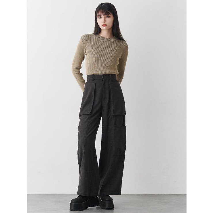 メランジバイカラーリブニット | MURUA | 詳細画像31 