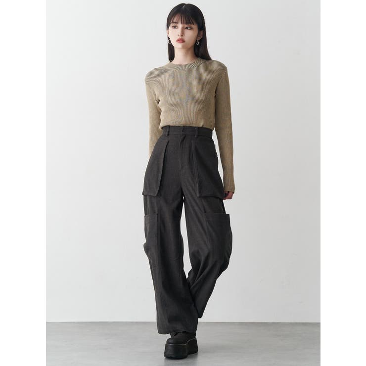 メランジバイカラーリブニット | MURUA | 詳細画像32 