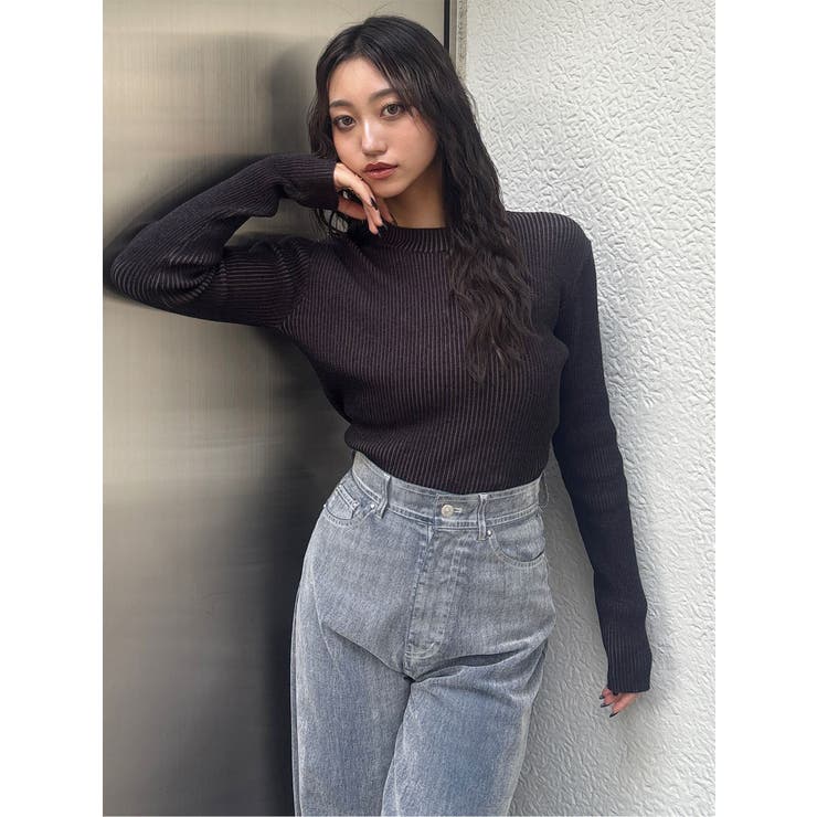 メランジバイカラーリブニット | MURUA | 詳細画像33 