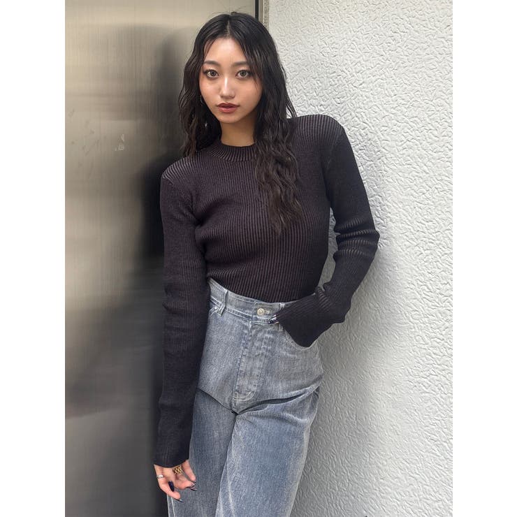 メランジバイカラーリブニット | MURUA | 詳細画像34 