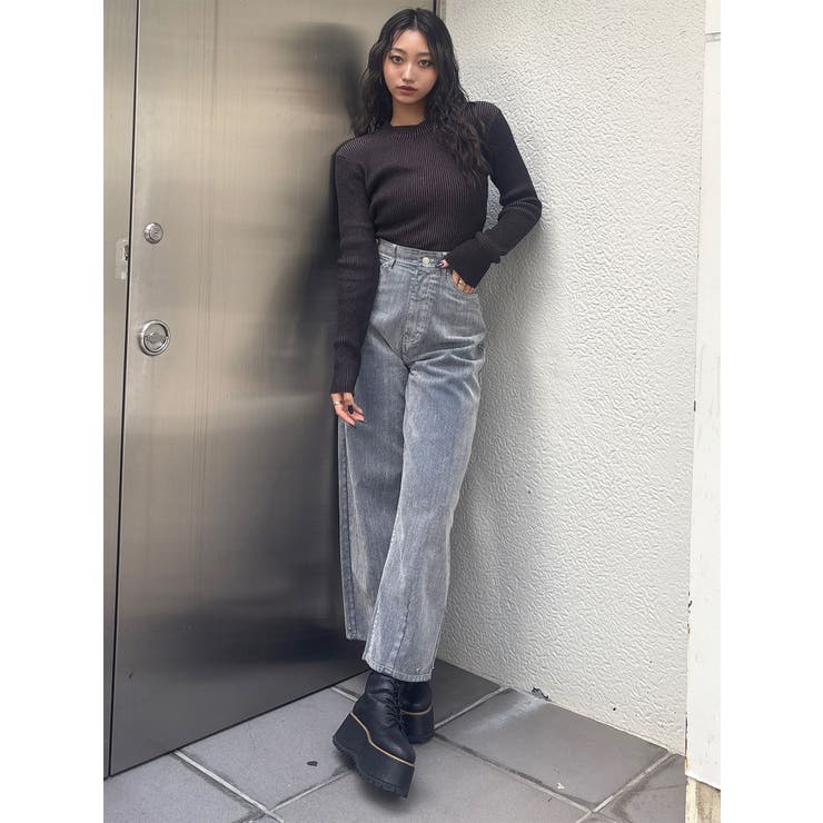 メランジバイカラーリブニット | MURUA | 詳細画像36 