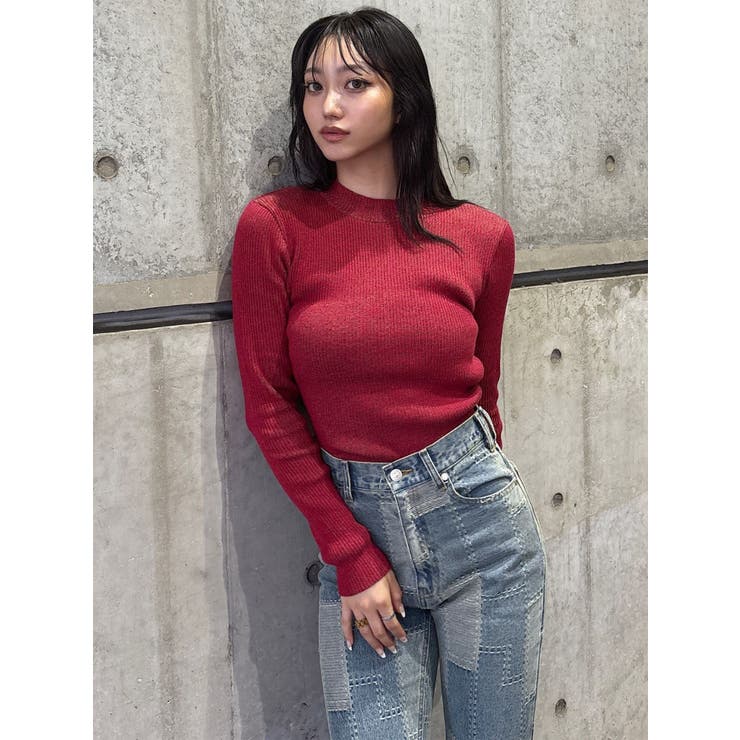 メランジバイカラーリブニット | MURUA | 詳細画像38 