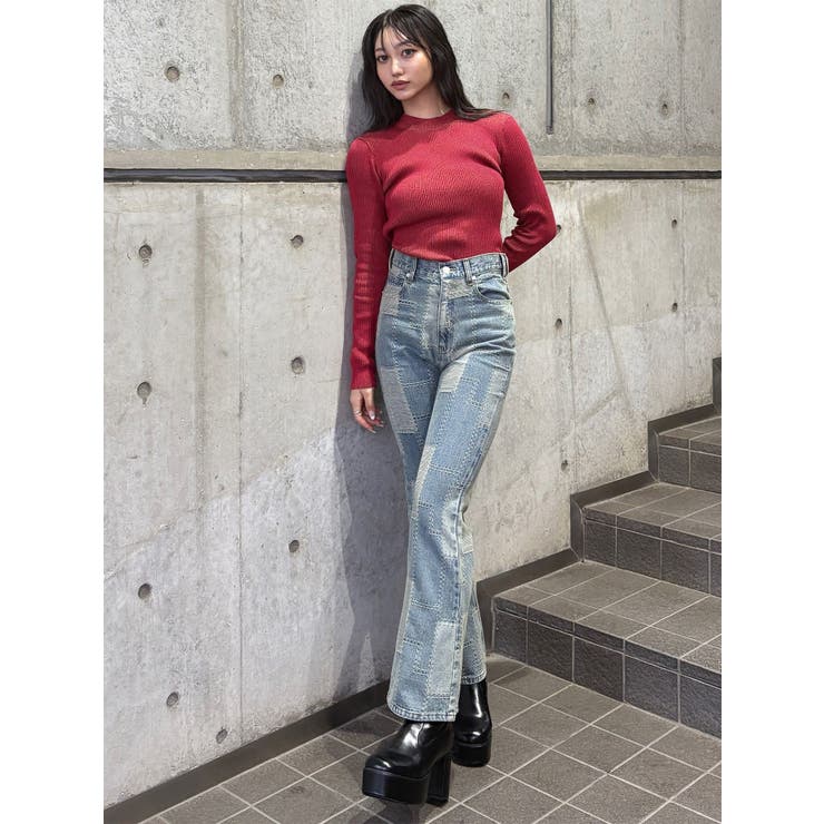 メランジバイカラーリブニット | MURUA | 詳細画像39 