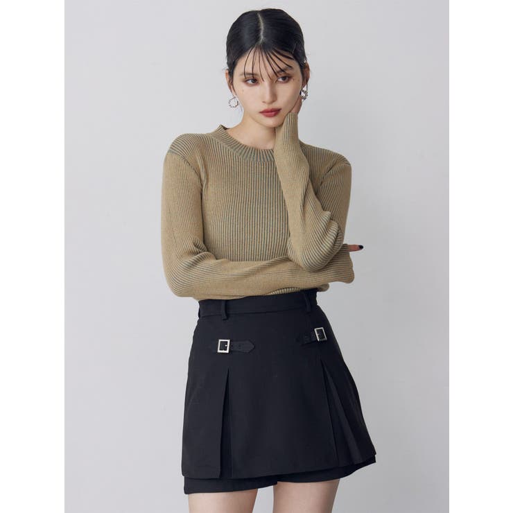 メランジバイカラーリブニット | MURUA | 詳細画像7 