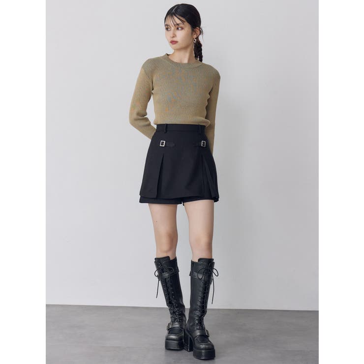 メランジバイカラーリブニット | MURUA | 詳細画像9 