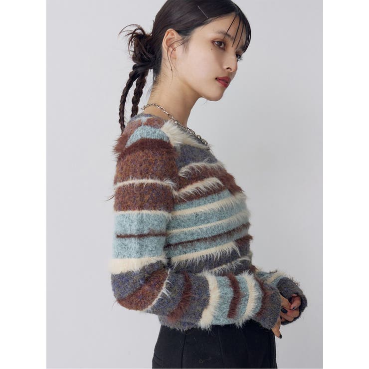 ブラウン | ミックスエレメントニット | MURUA