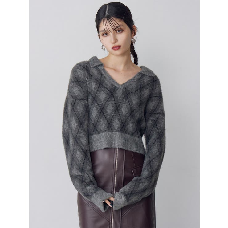 アーガイルシャギーポロニット | MURUA | 詳細画像10 