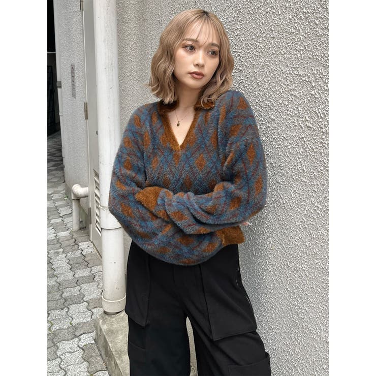 アーガイルシャギーポロニット | MURUA | 詳細画像16 