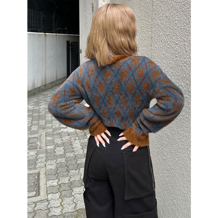 アーガイルシャギーポロニット | MURUA | 詳細画像17 