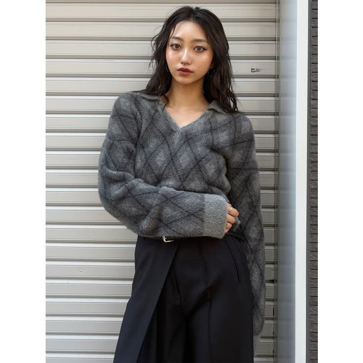 アーガイルシャギーポロニット | MURUA | 詳細画像19 