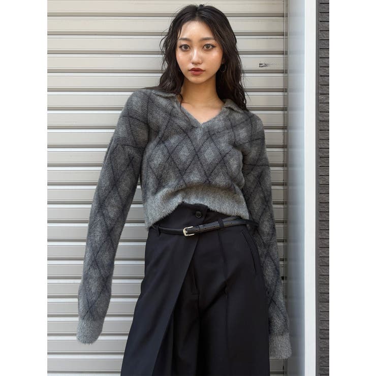 アーガイルシャギーポロニット | MURUA | 詳細画像21 