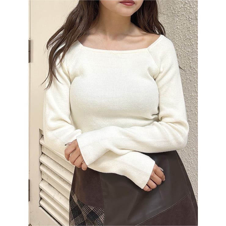 ホワイト | ベーシックリブニット | MURUA