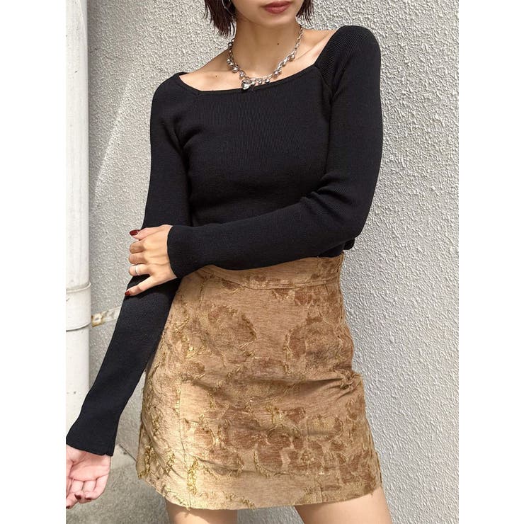 ブラック | ベーシックリブニット | MURUA