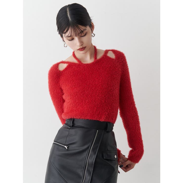 ミニシャギーカットアウトニット | MURUA | 詳細画像3 