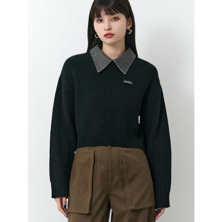 ブラック | デザインカラーニット | MURUA