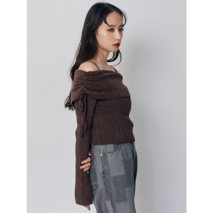 モールヤーンオフショルニット | MURUA | 詳細画像8 