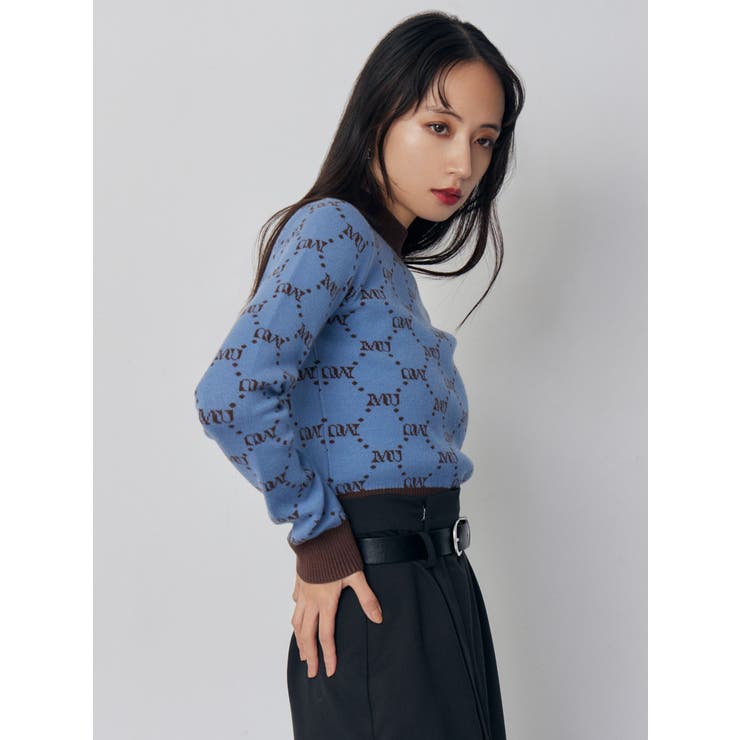 モノグラムバイカラーニット | MURUA | 詳細画像12 