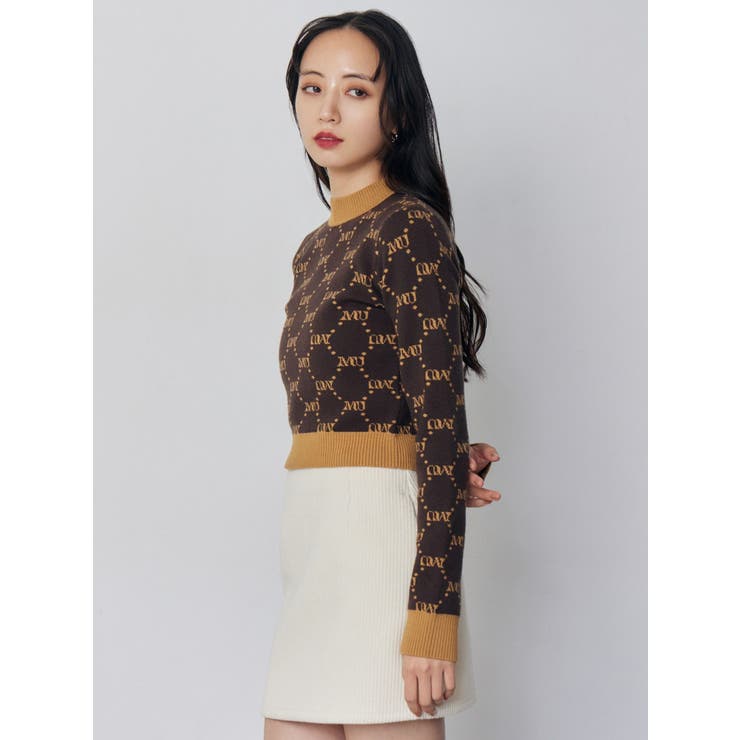 モノグラムバイカラーニット | MURUA | 詳細画像16 