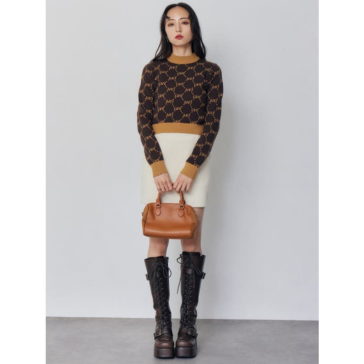 モノグラムバイカラーニット | MURUA | 詳細画像17 