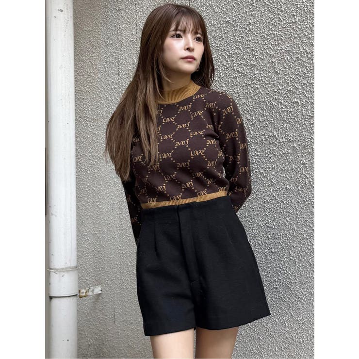 モノグラムバイカラーニット | MURUA | 詳細画像2 