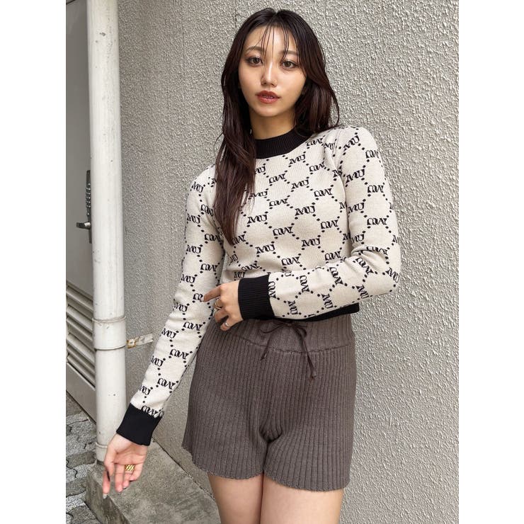 モノグラムバイカラーニット | MURUA | 詳細画像24 