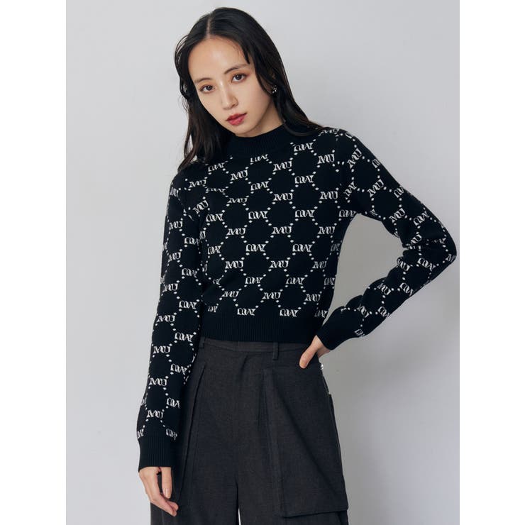 モノグラムバイカラーニット | MURUA | 詳細画像3 