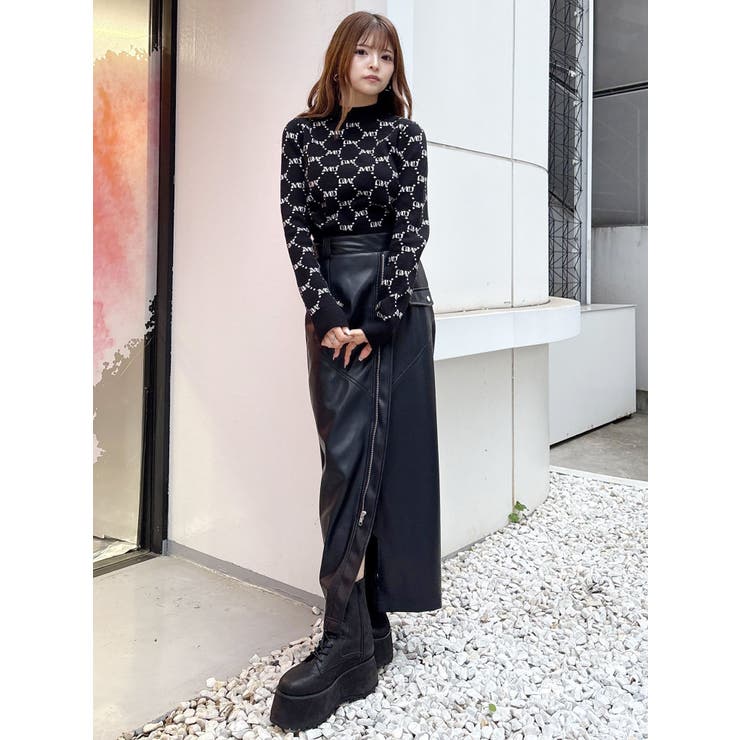 モノグラムバイカラーニット | MURUA | 詳細画像30 