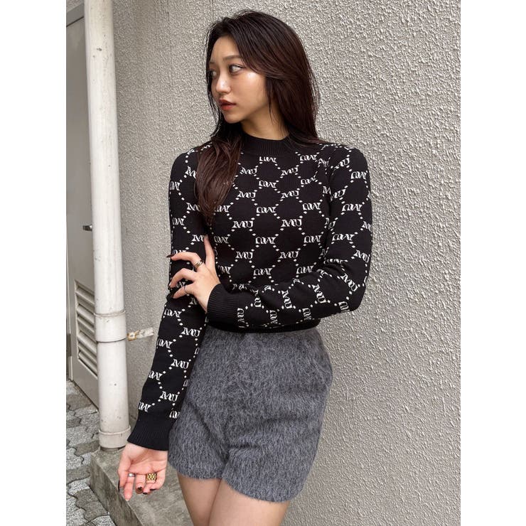 モノグラムバイカラーニット | MURUA | 詳細画像35 