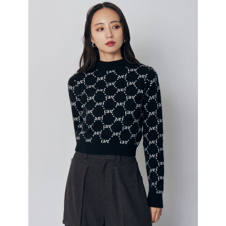 モノグラムバイカラーニット | MURUA | 詳細画像4 