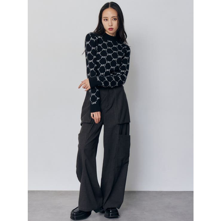 モノグラムバイカラーニット | MURUA | 詳細画像5 