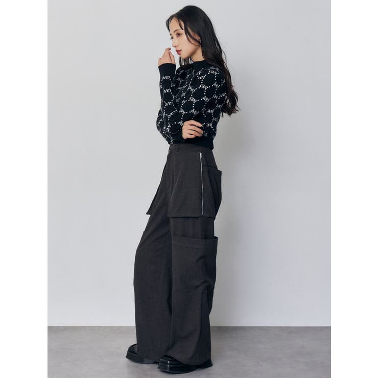 モノグラムバイカラーニット | MURUA | 詳細画像6 