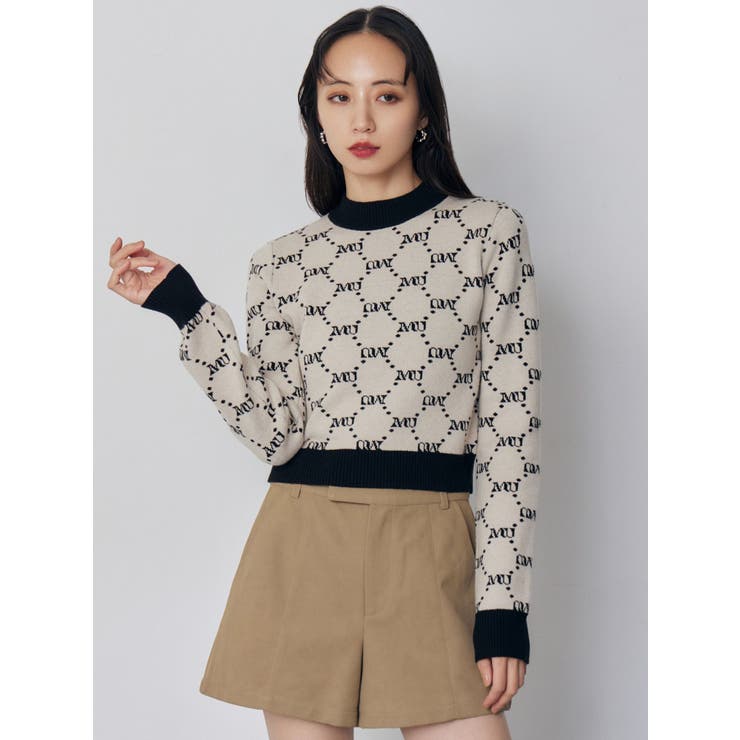 モノグラムバイカラーニット | MURUA | 詳細画像7 