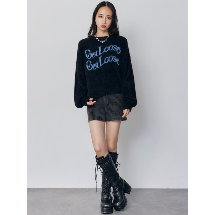 ミニシャギーロゴニット | MURUA | 詳細画像10 