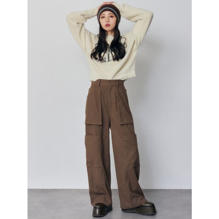 ミニシャギーロゴニット | MURUA | 詳細画像12 