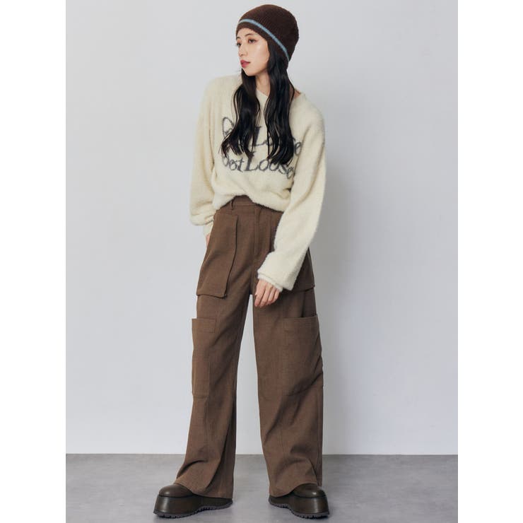 ミニシャギーロゴニット | MURUA | 詳細画像13 