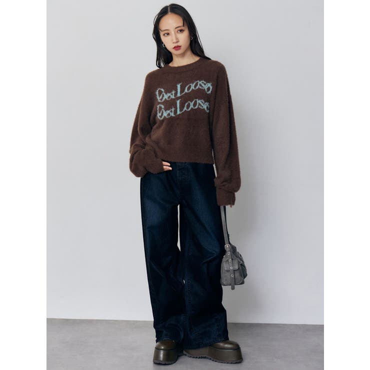 ミニシャギーロゴニット | MURUA | 詳細画像17 